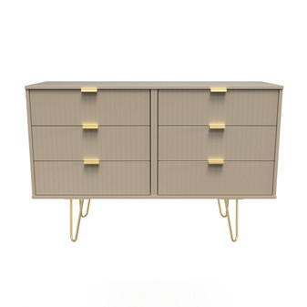 Linear 6 Drawer Midi Chest in Mushroom Matt - LIF015MMMM (1).jpg