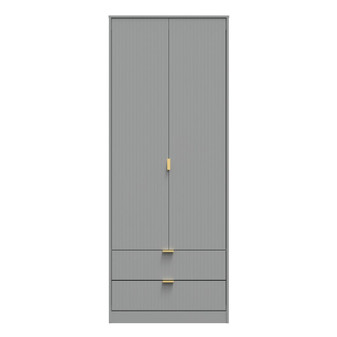 Linear Tall 2 Drawer Wardrobe in Dusk Grey - LIF081DGDG (1).jpg