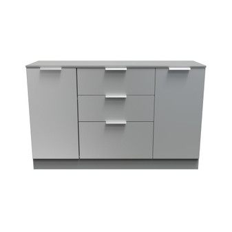 Plymouth 2 Door 3 Drawer Sideboard in Uniform Gloss & Dusk Grey - PLY206UGDG (1).jpg