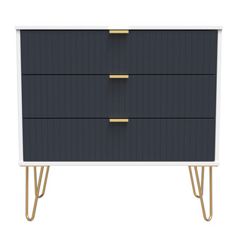 Linear 3 Drawer Chest in Indigo Matt & White - LIF010IMWM (1).jpg