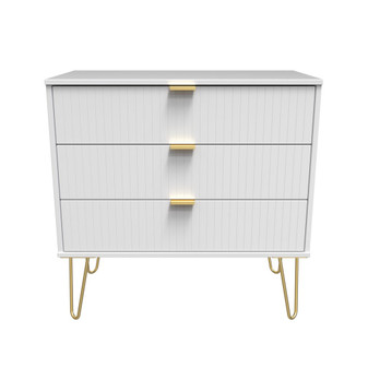 Linear 3 Drawer Chest in White Matt - LIF010WMWM (1).jpg
