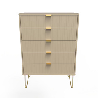 Linear 5 Drawer Chest in Mushroom Matt - LIF012MMMM (1).jpg