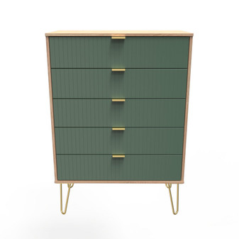 Linear 5 Drawer Chest in Labrador & Bardolino Oak - LIF012LBBO (1).jpg