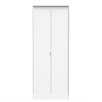 Linear Tall Plain Wardrobe in White Matt - LIF080WMWM (1).jpg