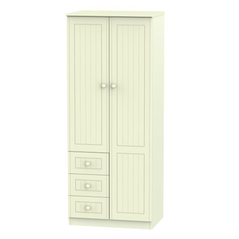 Warwick 2ft6in Combi Wardrobe  in Cream Matt - WAR068CMCM.jpg