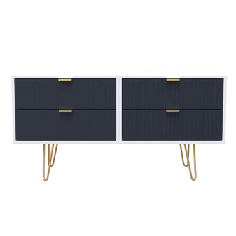 Linear 4 Drawer Bed Box in Indigo Matt & White - LIF036IMWM (1).jpg