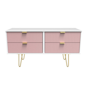Linear 4 Drawer Bed Box in Kobe Pink & White - LIF036KPWM (1).jpg