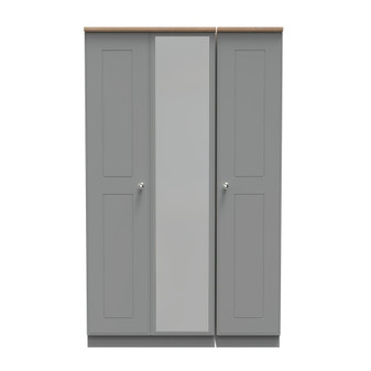 Victoria Triple Mirror Wardrobe in Dusk Grey & Bardolino Oak - VIC137DGBO (1).jpg