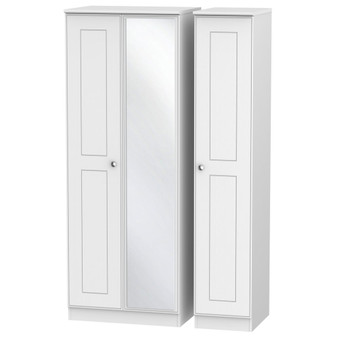 Victoria Tall Triple Mirrored Wardrobe in White Ash - VIC147WAWA.jpg