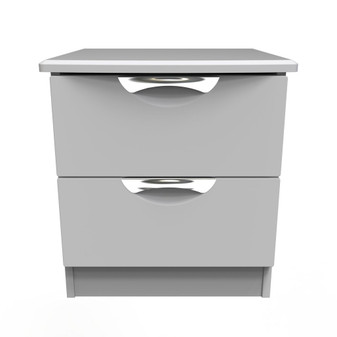 Flora 2 Drawer Bedside Cabinet in Grey Matt - FLO005GMGM (1).jpg