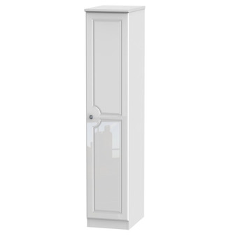 Pembroke 2ft6in Single Wardrobe in White Gloss - PEM070WGWM.jpg