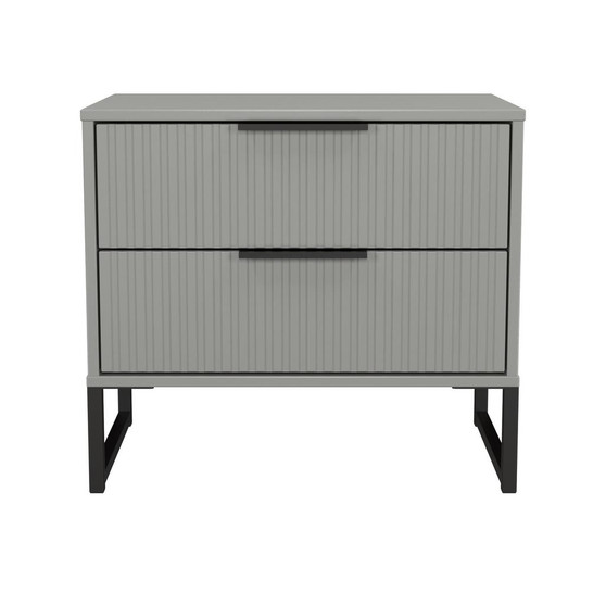 Fluted (Black Sleigh Legs) 2 Drawer Midi Chest in Dusk Grey - FUG009DGDG (1).jpg