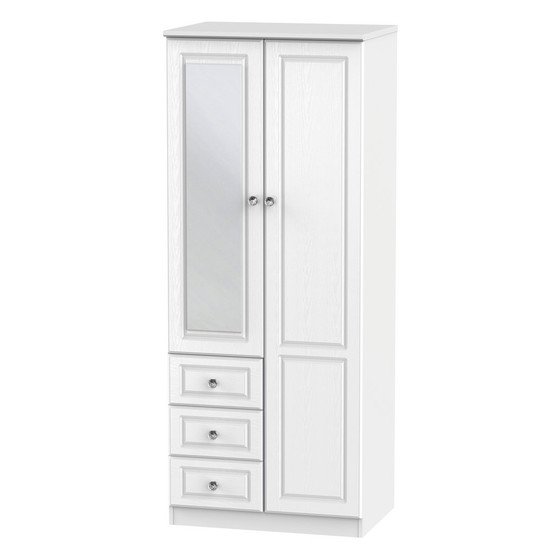 Crystal 2ft6in Combi Wardrobe  in White Ash - CRY068WAWM.jpg