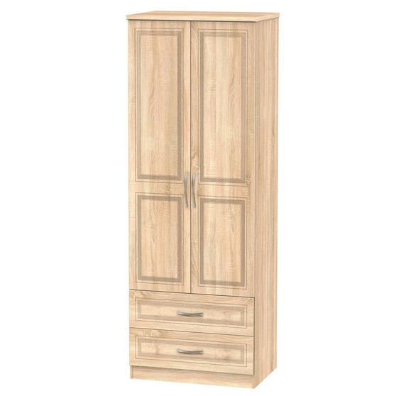 Dorset Tall 2 Drawer Wardrobe in Bardolino Oak - DOR081BOBO.jpg