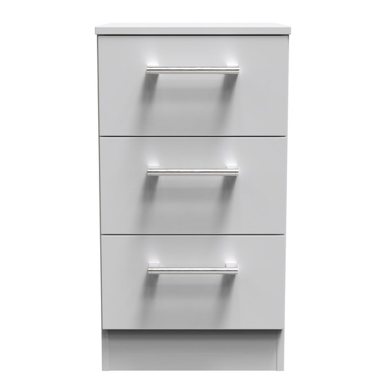 Devon 3 Drawer Bedside Cabinet in Grey Matt - DEV001GMGM (1).jpg