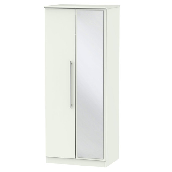 Sherwood 2ft6in Mirror Wardrobe in Porcelain Matt - SHE057PMPM.jpg