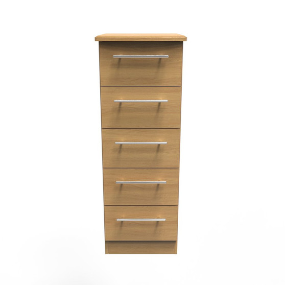 Sherwood 5 Drawer Bedside Cabinet in Modern Oak - SHE003MOMO (1).jpg