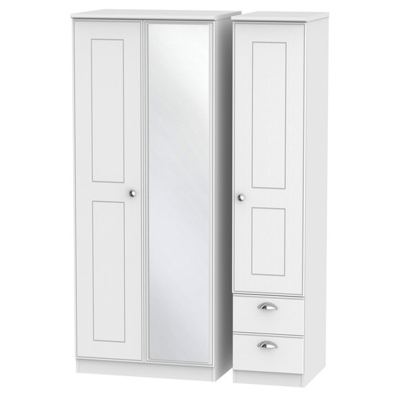 Victoria Triple Mirror + Drawer Wardrobe in White Ash - VIC157WAWA.jpg