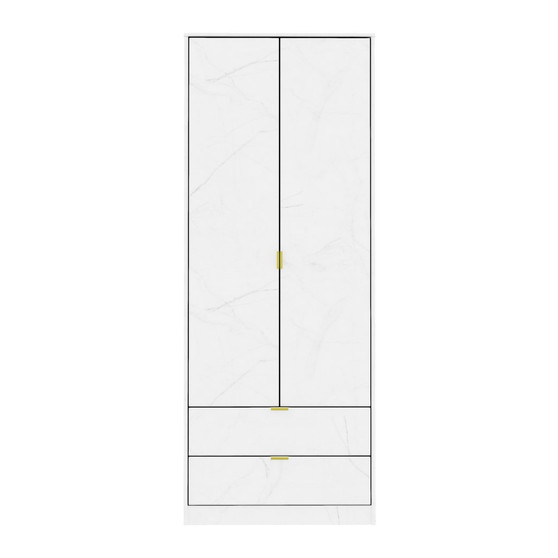 Deigo Tall 2 Drawer Wardrobe in Marble - DEJ081MBMB.jpg