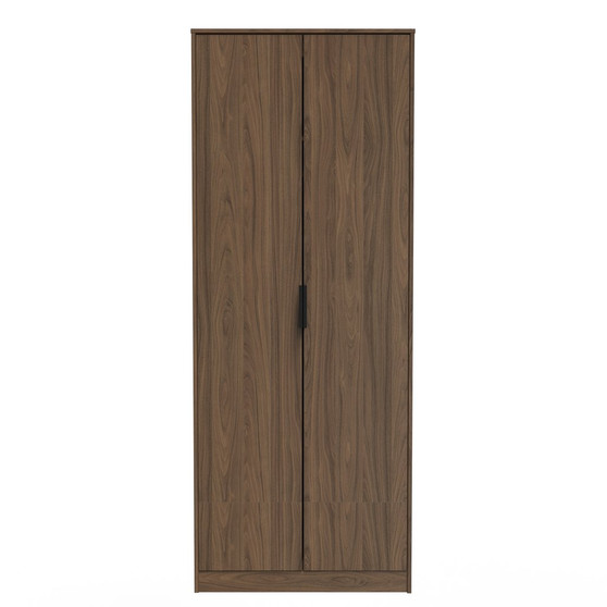 Hong Kong (Black Legs) Tall Plain Wardrobe in Carini Walnut - HKB080CWCW (1).jpg