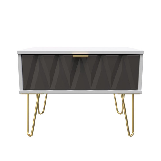 Diamond 1 Drawer Midi Chest with Legs in Graphite & Grey - DIF022GBGM (1).jpg