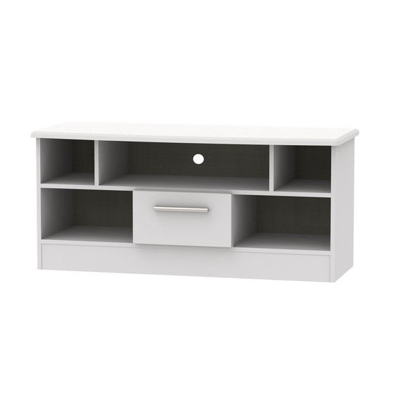 Knightsbridge Open TV Unit in Grey Matt - KNI210GMGM.jpg