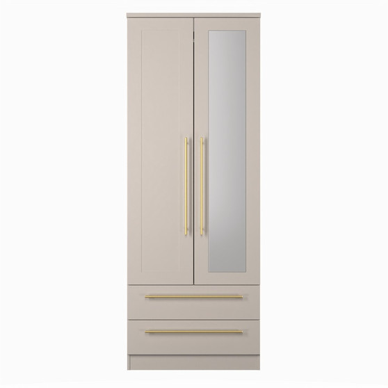 Haworth Tall 2 Drawer Mirrored Wardrobe in Kashmir Matt - HAW082KMKM (1).jpg