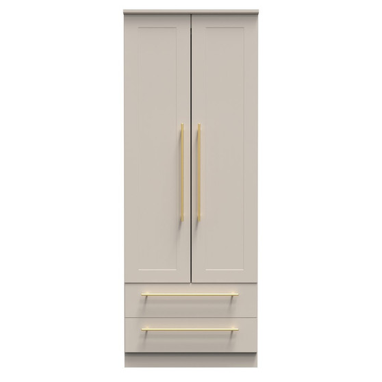 Haworth Tall 2 Drawer Wardrobe in Kashmir Matt - HAW081KMKM (1).jpg