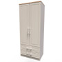 Kent 2ft6in 2 Drawer Wardrobe in Kashmir Ash & Modern Oak - KEN061KAMO (3).jpg