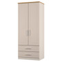 Kent 2ft6in 2 Drawer Wardrobe in Kashmir Ash & Modern Oak - KEN061KAMO (3).jpg
