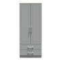 Kent 2 Door 2 Drawer Wardrobe in Dusk Grey & Bardolino Oak - KEN061DGBO (1).jpg
