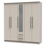 Beverley Tall 5 Door Plain + 2 Drawer Mirrored Wardrobe in Kashmir Matt - BEV191KMKM (3).jpg