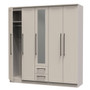 Beverley Tall 5 Door Plain + 2 Drawer Mirrored Wardrobe in Kashmir Matt - BEV191KMKM (5).jpg