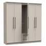 Beverley Tall 5 Door Plain + 2 Drawer Mirrored Wardrobe in Kashmir Matt - BEV191KMKM (7).jpg