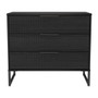 Fluted (Black Sleigh Legs) 3 Drawer Chest in Black Ash - FUG010BABA (1).jpg