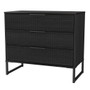 Fluted (Black Sleigh Legs) 3 Drawer Chest in Black Ash - FUG010BABA (3).jpg