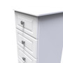 Pembroke 5 Drawer Bedside Cabinet in White Matt - PEM003WMWM (4).jpg