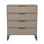 Deigo (Black Sleigh Legs) 4 Drawer Chest (Diego) in Mushroom - DEG421MMMM (1).jpg