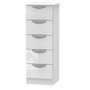 Camden 5 Drawer Bedside Cabinet in White Gloss & White - CAM003WGWM.jpg