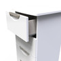Camden 5 Drawer Bedside Cabinet in White Gloss & White - CAM003WGWM (4).jpg