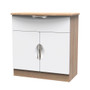 Camden 1 Drawer Sideboard in White Matt & Bardolino Oak - CAM213WMBO (3).jpg