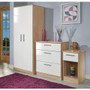 Contrast Sliding Wardrobe (100cm wide) in White Gloss & Bardolino Oak - Contrast_WGBO_Bedroom (1).jpg
