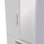 Knightsbridge 2ft6in 2 Drawer Mirror Wardrobe in Grey Matt - KNI062GMGM (4).jpg