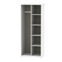 Hong Kong (Black Legs) Tall Open Wardrobe in Kashmir Matt & White - HKB084KMWM (1).jpg