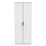 Hong Kong (Black Sleigh Legs) Tall Plain Wardrobe in White Matt - HKG080WMWM (1).jpg