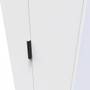 Hong Kong (Black Sleigh Legs) Tall Plain Wardrobe in White Matt - HKG080WMWM (4).jpg