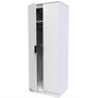 Hong Kong (Black Sleigh Legs) Tall Plain Wardrobe in White Matt - HKG080WMWM (5).jpg