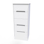 Monaco 5 Drawer Bedside Cabinet in White Matt - MON003WMWM (3).jpg