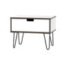 Shanghai (Black hairpin Legs) 1 Drawer Midi Chest with Legs in White Gloss & White - SHC022WGWM.jpg