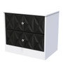 San Jose 2 Drawer Midi Chest in Deep Black & White Matt - SJT009DBWM (3).jpg